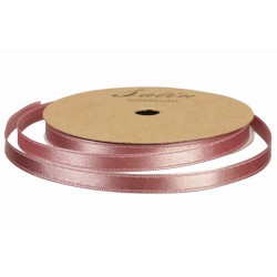 Satinbånd i gammel rosa – 10 mm bredt og 10 meter langt til gaveindpakning, pynt og kreative projekter.