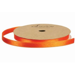 Satinbånd i orange – 10 mm bredt og 10 meter langt til gaveindpakning, pynt og kreative projekter.