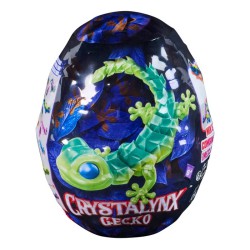 CrystaLynx Gecko assorteret – 22,8 cm leddelt gekkofigur i krystalæg med bevægelige led til leg, fidget og samling.