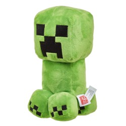 Minecraft Creeper bamse fra Mattel på 20 cm – blød plysfigur inspireret af den kendte Creeper fra Minecraft-spillet.