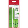 Faber-Castell GRIP 2001 blyantsæt i græsgrøn – praktisk skrivesæt fra Faber-Castells populære GRIP-serie.