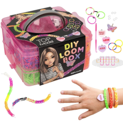 TOPModel DIY Loom Bands Sæt | Lav flotte elastikarmbånd selv | Bakkele