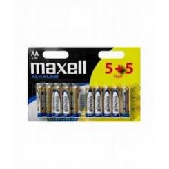 Maxell batterier 10-pak assorteret til elektroniske enheder.